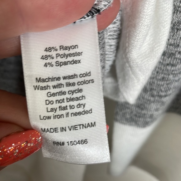 EUC Market Spruce asymmetrical striped top - Picture 6 of 6